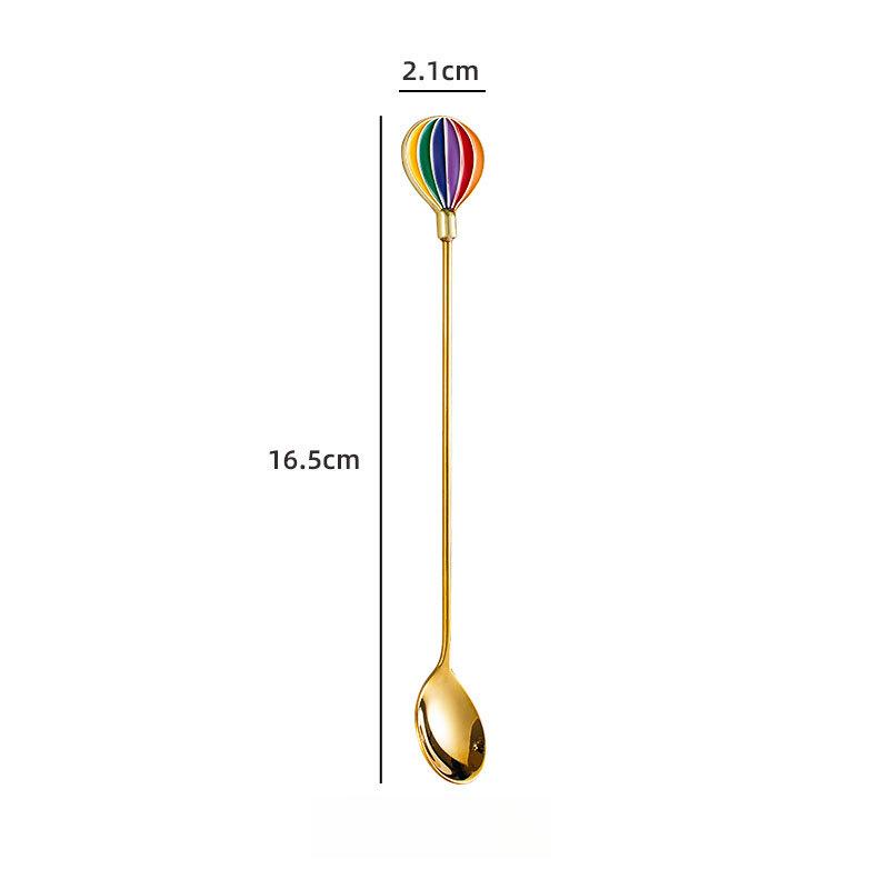 Creative Cartoon Animal Floral Spoon & Fork, Mirror Polished 304 Stainless Steel Dessert Coffee Stirrer