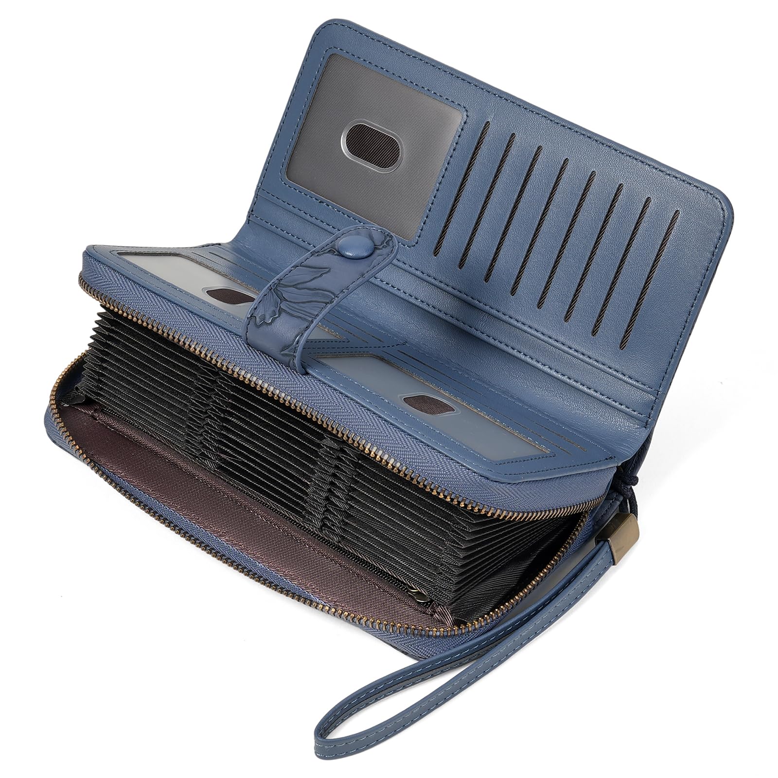 

SENDEFN Women s Long Wallet, Multifunctional, Large Capacity, Floral Print, Coin Purse, Card Slots, Anti-Skimming, Stylish, Everyday Use