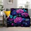 Red Roses On Black Background Blanket Flannel Blanket Throw Blanket Sofa Cover Blanket Soft Premium Blanket Picnic Blanket Tv Blanket Gifts
