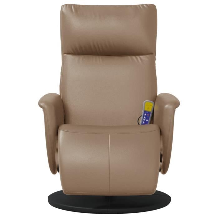 VidaXL Recliner Massage Chair Footrest Cappuccino 356556