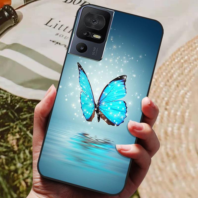 For TCL 40 SE Case 2023 Soft Black Silicone TPU Phone Back Cover for TCL 40SE Protective Capa Funda Bumper for TCL40SE Shells
