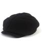 Yunibeosyeolkemiseuteuli Linen Black Loose Fit Newsboy Cap