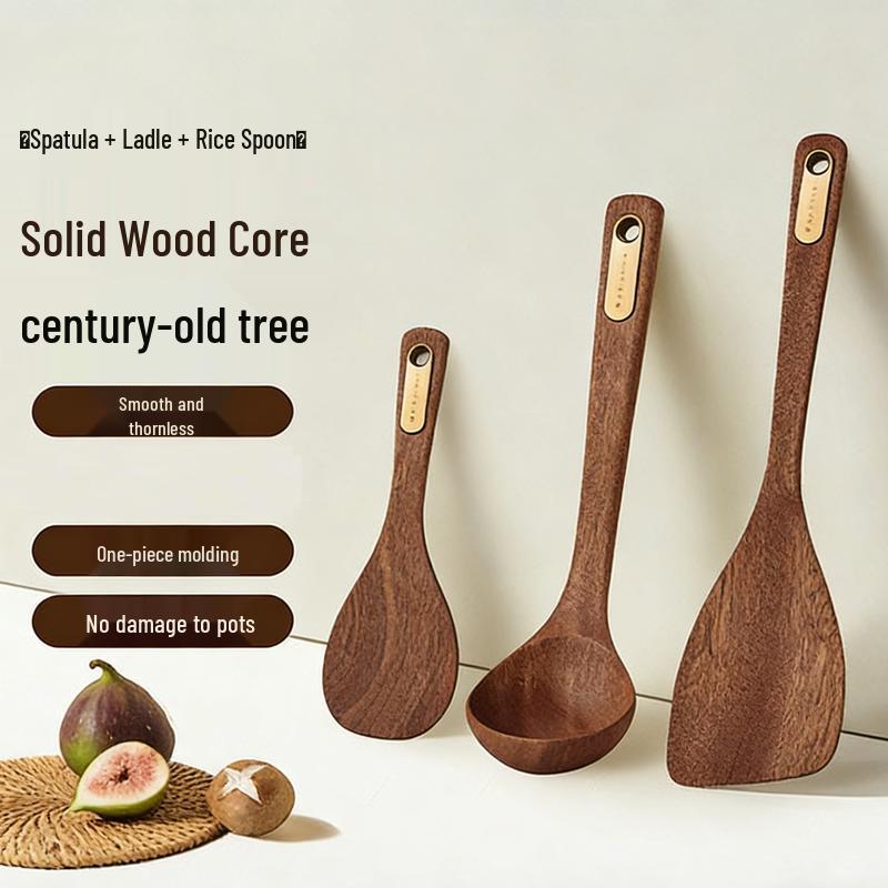 

Ebony Wood 3-Piece Utensil Set