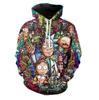 Mode Neu Damen Herren Rick Und Morty 3D Druck Lässig Hoodie Sweatshirt Oberteile