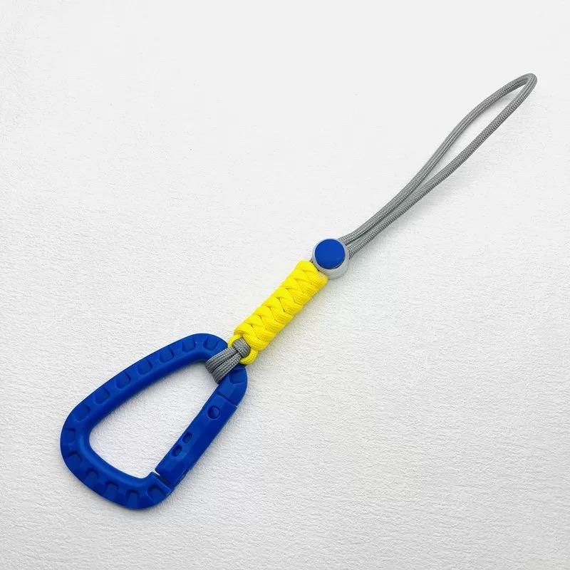 Hand-woven Paracord Carabiner Anti-lost Adjustable Keychain Outdoor Hiking Tools Kettle Buckle Hooks Backpack Accessories