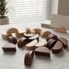 10Pcs Wooden Table Number Stands Decorative Semicircle Wood Note Memo Photo Holder For Postcard Picture Note Memo Sheet Display