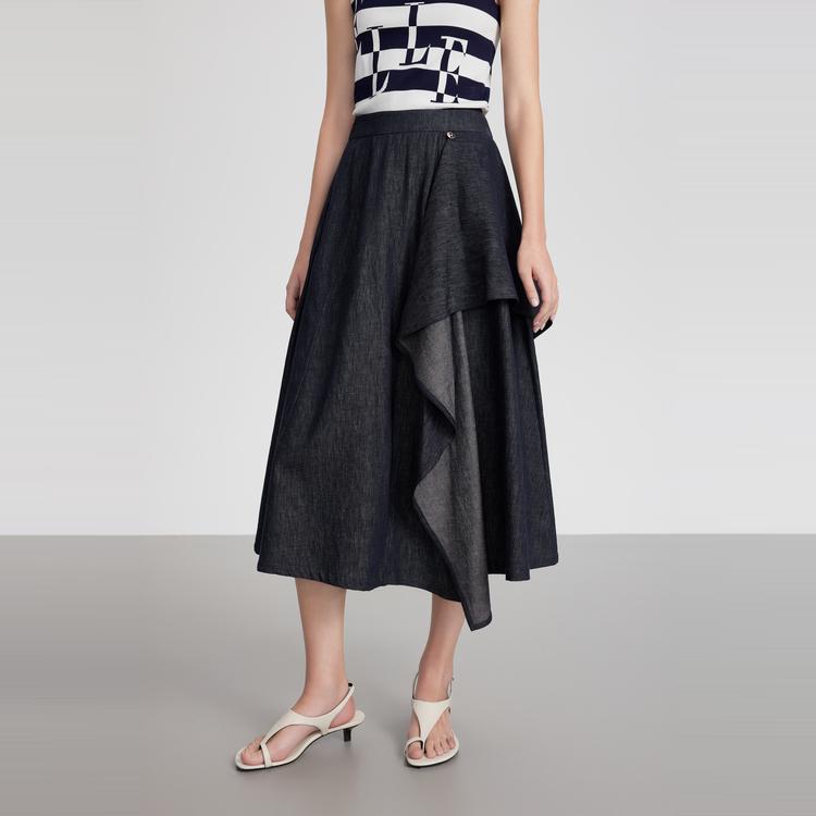 ELLE Simple Comfortable Versatile Irregular Elegant French Ruffle Casual Skirt Women skirts EL51523