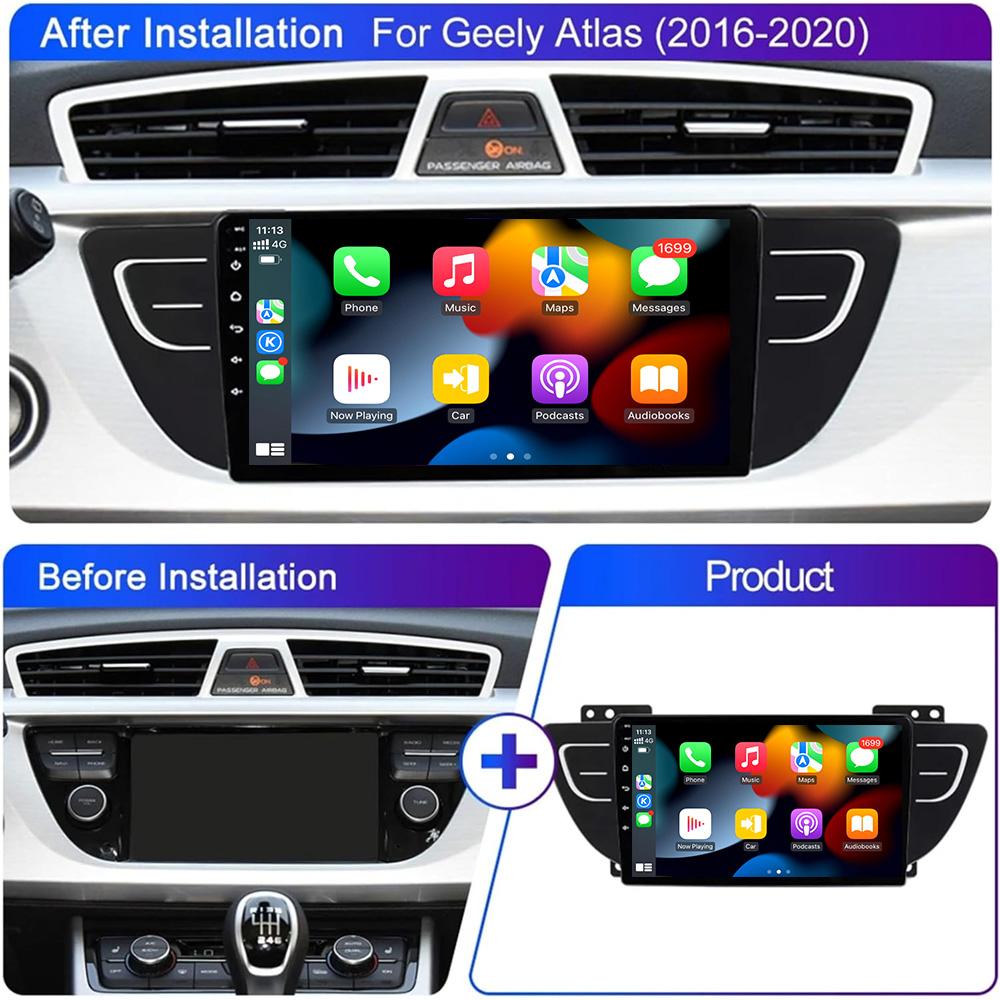For Geely Atlas NL-3 2016-2020 Android Car Stereo Unit Multimedia Radio Video Player GPS Wireless Carplay Android Auto 4G BT
