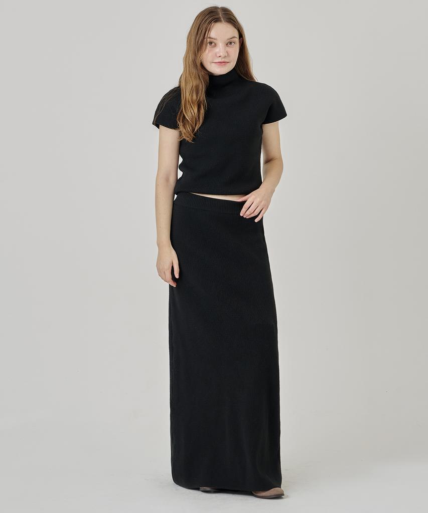 A Bon Vivi Knit Maxi Skirt Mocha