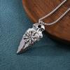 Viking Triangle Shield Compass Pendant Rune Necklace Norse Amulet Jewelry for Men Women