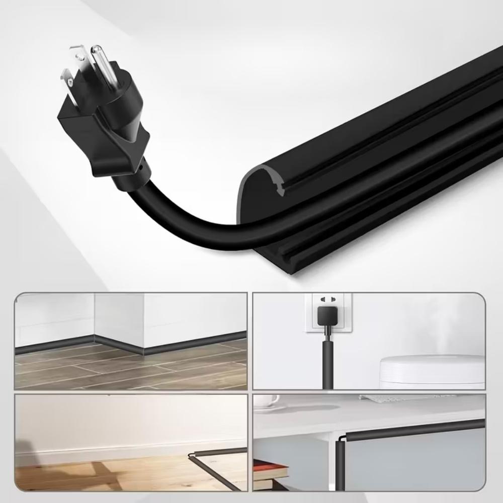 1PC 1m/39.37in Floor Cord Cover, Cord Covers for Wires on Floor, Cord Protector, Floor Cable Cover, Hide Extension Cord Covers f