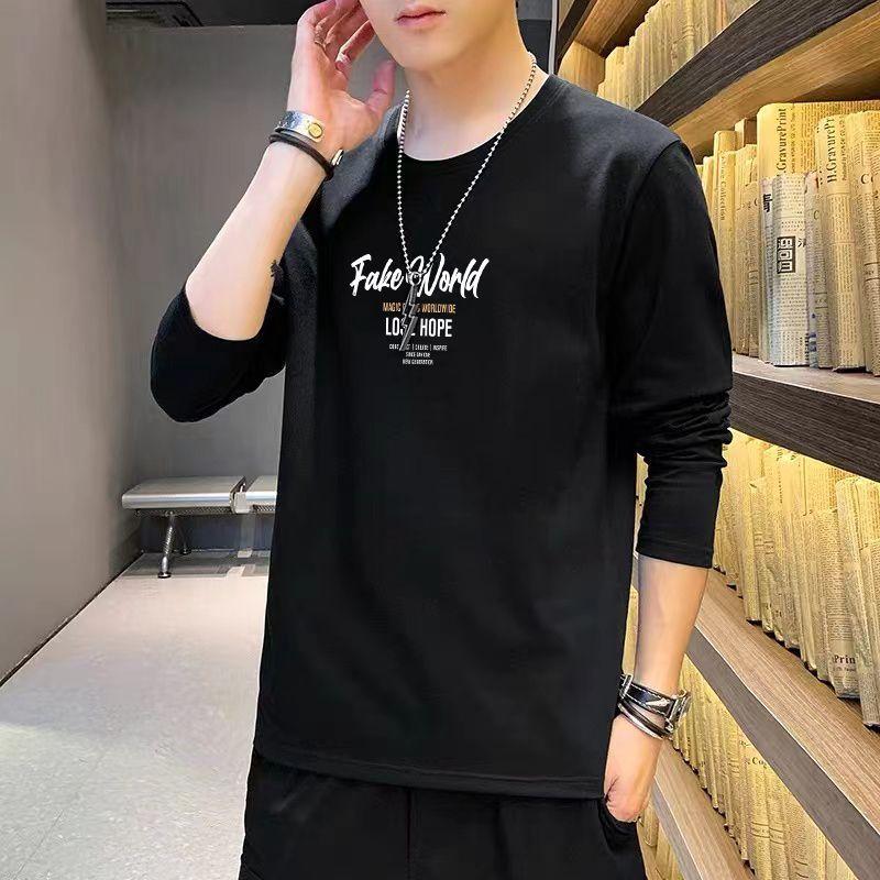 Men's Long Sleeve T-shirts Multicolor Casual Tops Large Size Unisex Classic Clothes Tees Shirt