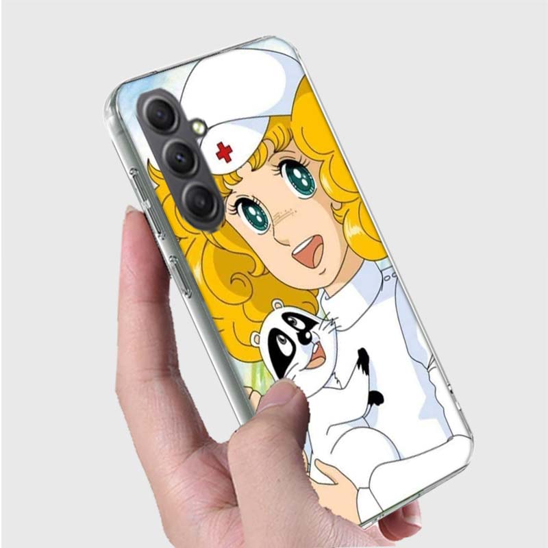 Etui na telefon z anime Candy Candy z lat 90. do Samsung A17 A56 A55 A35 A36 A26 A25 A15 A16 Galaxy Note 20 10 9 8 A70 A50 A40 A30 A20E A71
