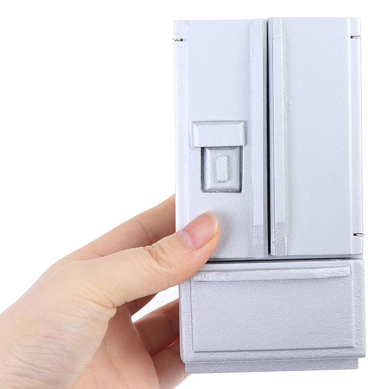 19 Styles 1/12 Dollhouse Miniature Kitchen White Wooden Fridge Refrigerator Freezer For Dolls Bedroom Living Room Accs Kids Toy