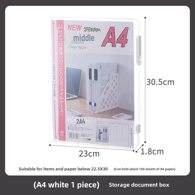 Japanese-Style A5 File Storage Box: Dustproof Organizer for A4 Documents, Office Supplies, Bills & Puzzles