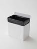Yamazaki Jitsugyo Board Tweezers and Wood Screws Wall Toilet Pot Storage Case White Tower Flap Type Small Item Storage Trash Can 5429 [Gypsum