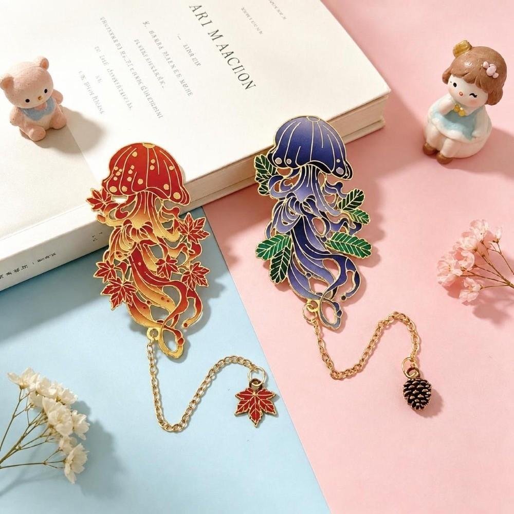 Hollow Jellyfish Bookmarks Metal Reading Bookmarks exquisite Page Clips Graduation Birthday