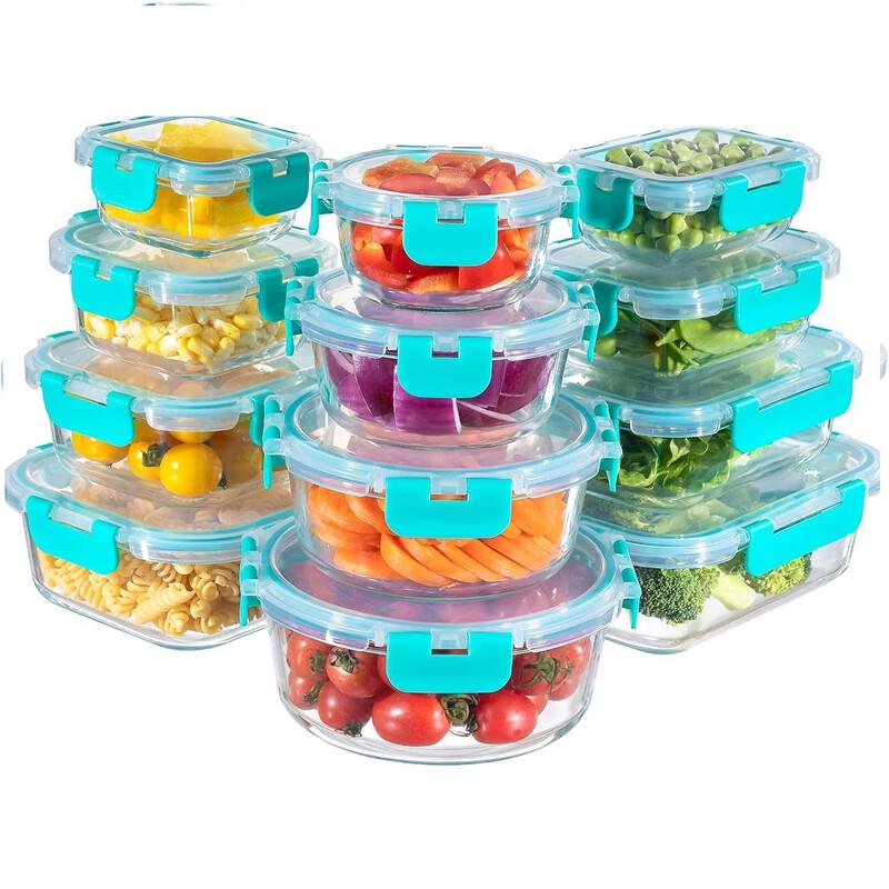 12-Piece Glass Food Storage Container Set