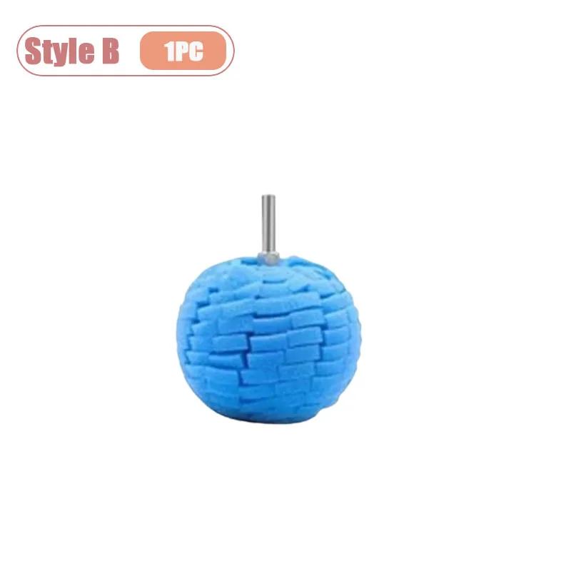 Car Drill Polishing Sponge Pad Kit Hub Polishing Pads Metal Cone Polishing Ball for Rim Cleaning Automotive Detailing Care Tools