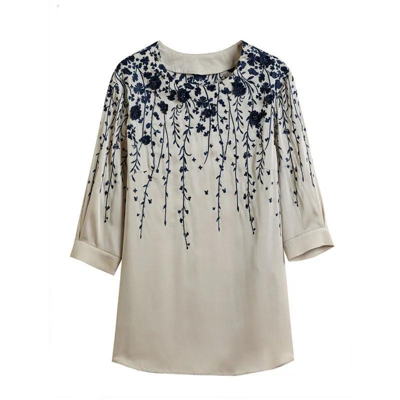 

Сплошная цветная рубашка, женская рубашка с короткими рукавами и принтом, летняя свободная блузка больших размеров, рубашка с вышивкой M