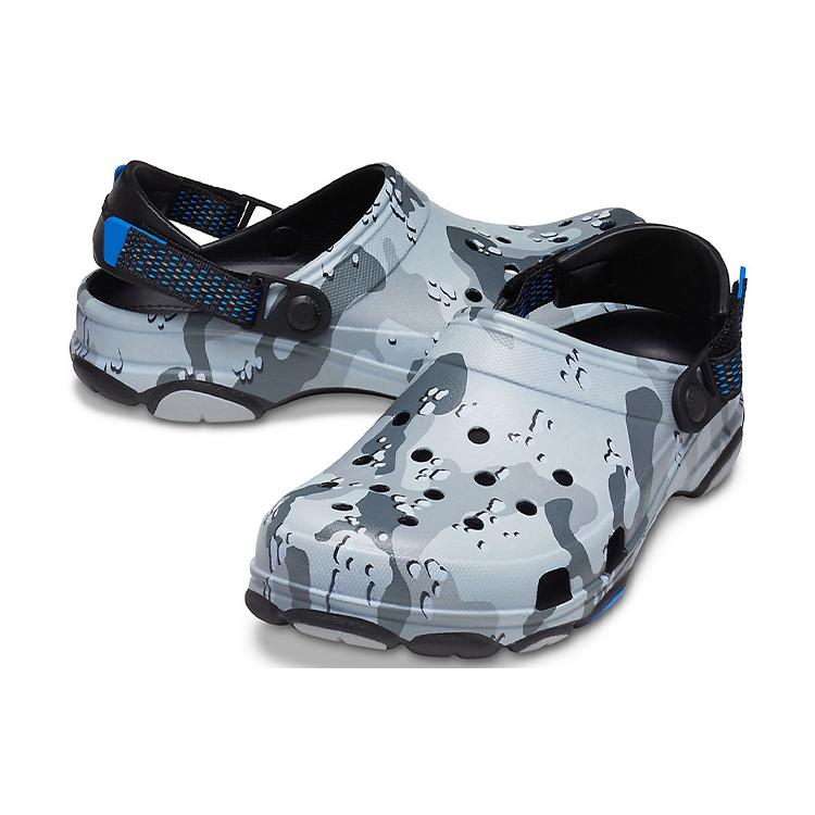 Crocs Classic Clog Desert Camouflage Outdoor Beach Unisex Black Gray Sandals 207305-097