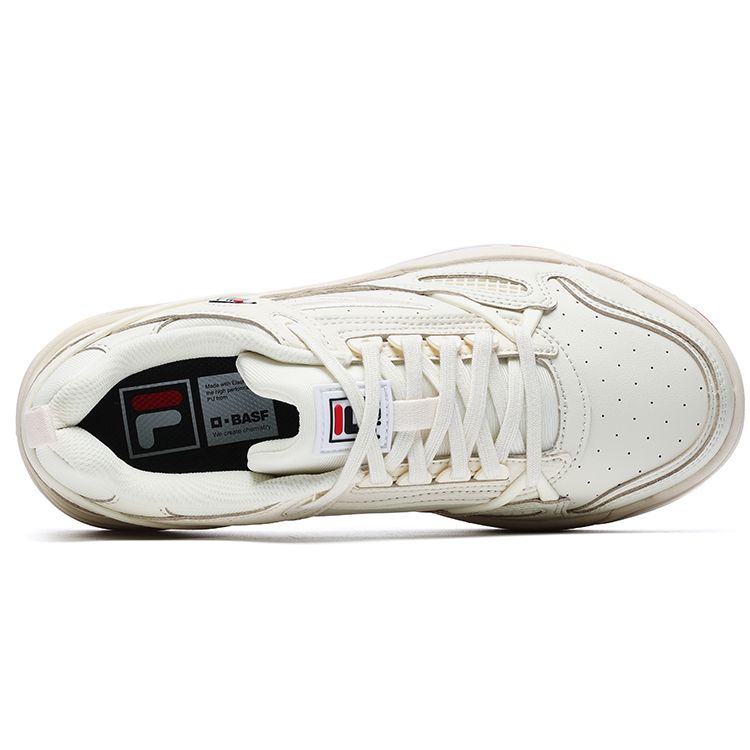 FILA Slam 22 Fabric Synthetic Leather Comfortable Durable Lightweight Low-Top Sneakers Women sneakers Off-White F12W231217FAW