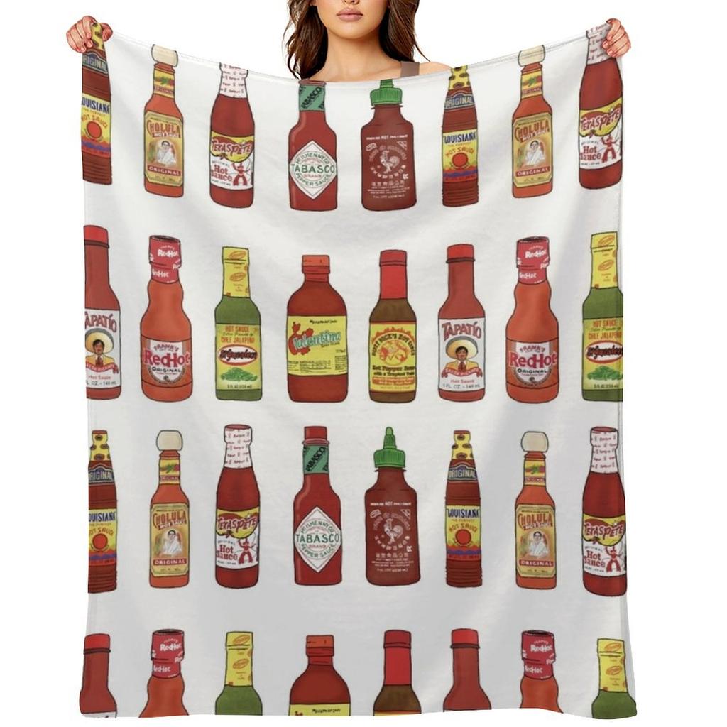 Hot Sauces Throw Blanket Summer Beddings Cute Plaid Quilt Blankets For Baby Blankets