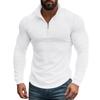 Retro Autumn/Winter Men's Half-Zip Small Check Casual Stand-Up Collar Long-Sleeved Sweatshirt