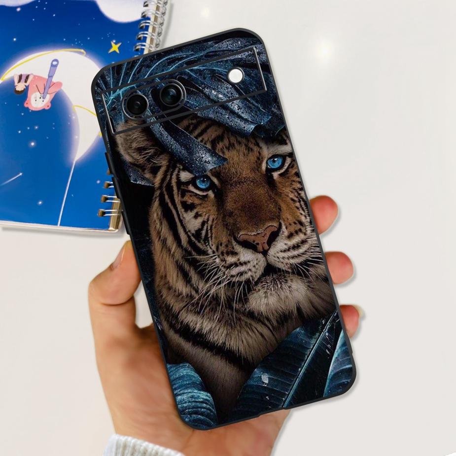 For Google Pixel 8A Case Pixel8 Pro Cute Cat Flower Painted Cover Silicone Phone Case For Google Pixel 8 Pro Pixel8A Soft Fundas