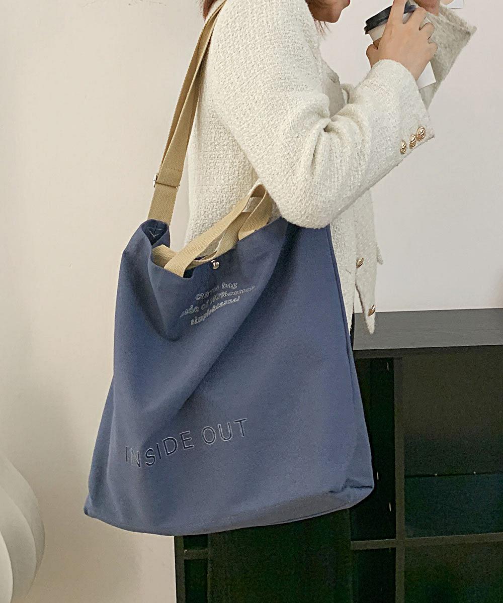 

Ручная холщовая сумка для студентов, сумка на плечо для женщин, большая вместительная холщовая сумка Oblique Span Large Bag