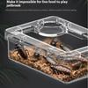 Pet Reptile Lizard Turtle Transparent Feeder Anti-Escape Food Bowl Worm Live Container Reptile Pet Bowls Feeder Pet Supplies