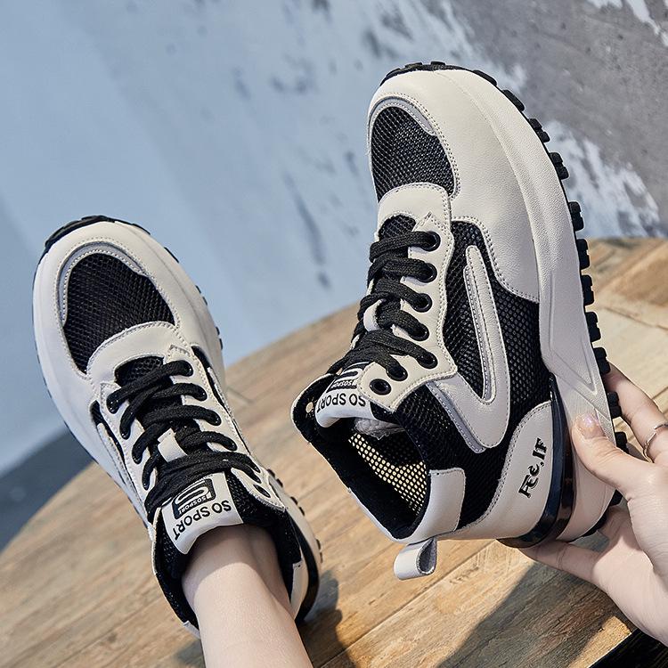 Женские высокие кроссовки из натуральной кожи белого цвета весналето 2025 г повседневная спортивная обувь в корейском стиле 36 3498₽