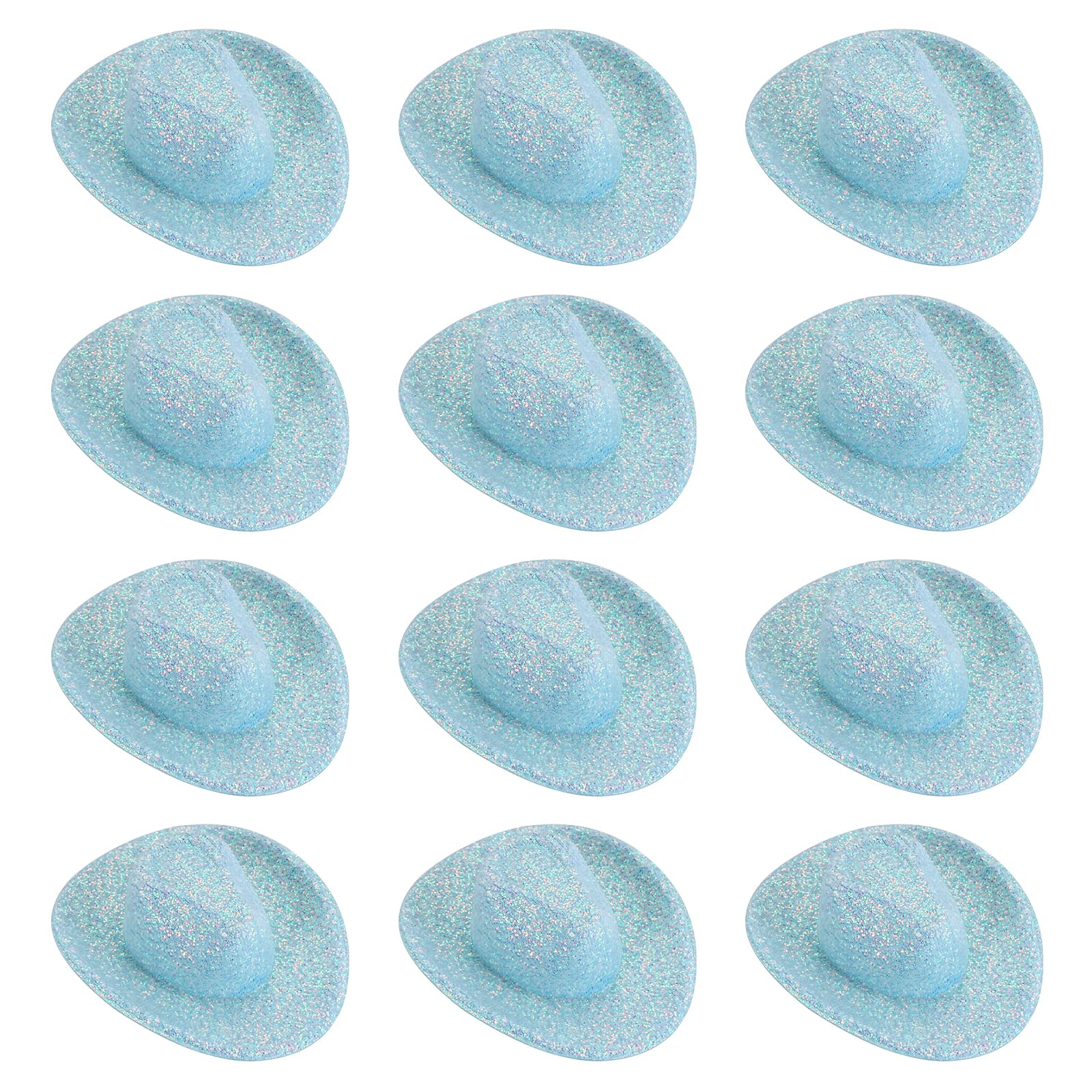 

PATIKIL Mini Cowboy Hats, Set of 12, Craft Party Decorations, Doll and Pet Costume Style, Blue