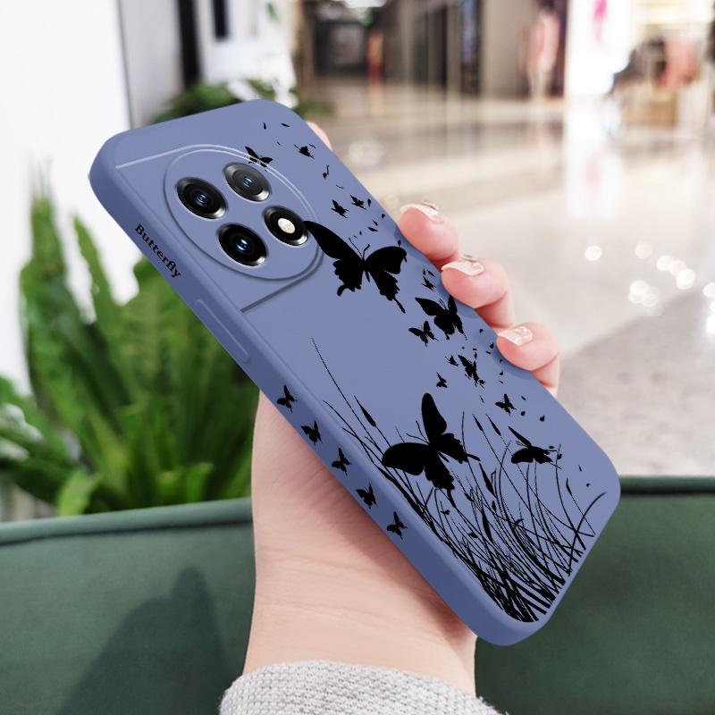 

Wind Butterfly Phone Case For Oneplus 12 12R 11 11R 10 10R 10T 9R 9RT 9 8T 8 7 7T Pro 5G Liquid Silicone Cover OnePlus 7T Pro