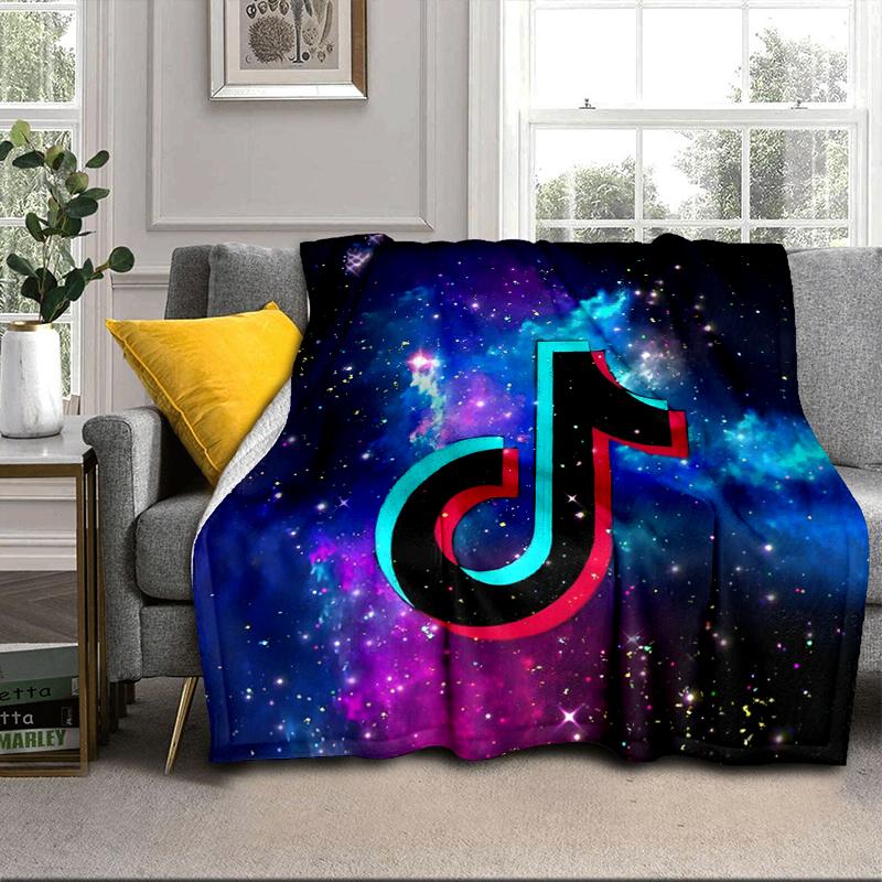 Neon music note Blanket Flannel Blanket for bed, sofa, Camping, Hiking, Picnic Essentials, gift for family Fan gifts