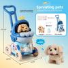 Childrens Plush Bunny Toy With Electric Push Cart For Babies And Toddlers