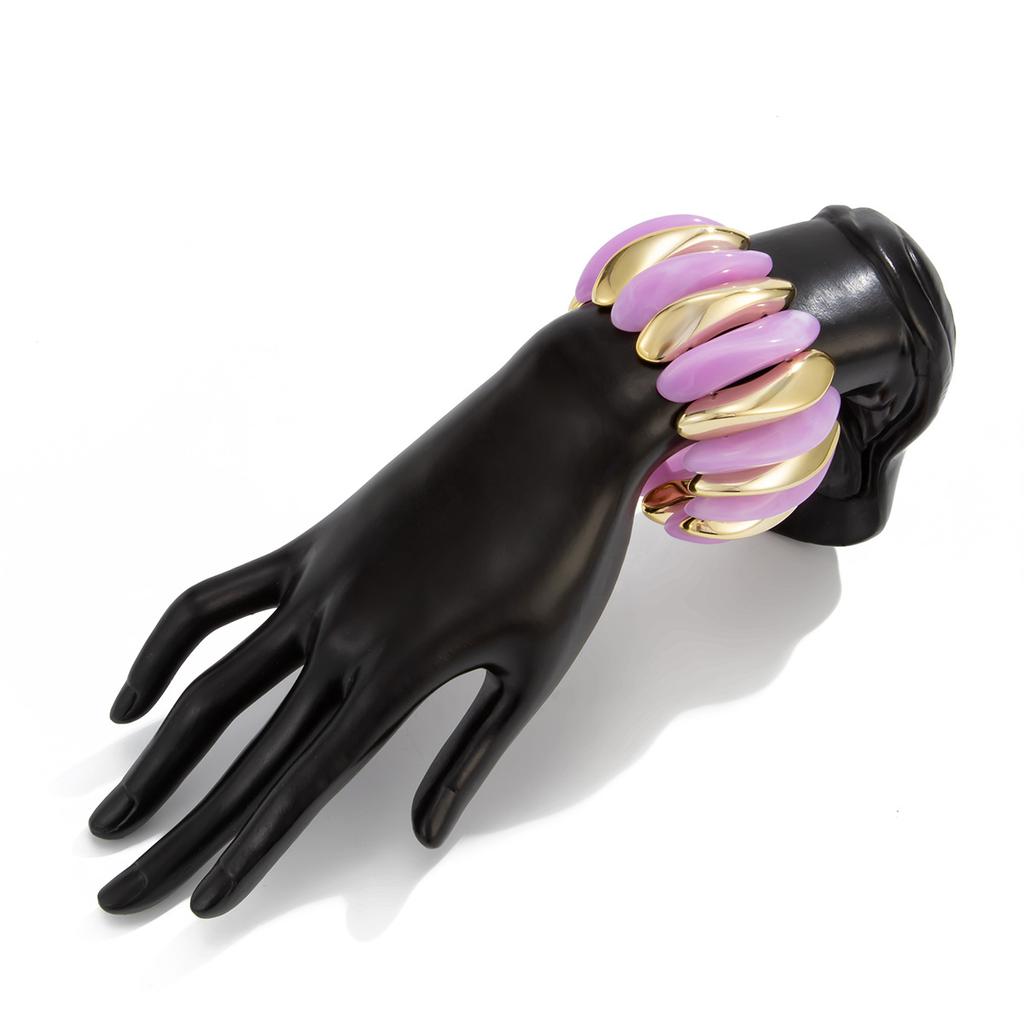 Retro Bunt gefärbtes Acrylharz Elastizität Armreif Geometrisch Übertrieben Breit Rund Stretch Armreifen für Frauen Klobiger Schmuck