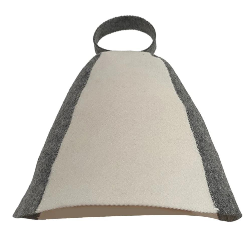 Pure Wool Felt Sauna Hat Russian Banya Cap For Saunahut Bath Shower House Head Protection Sauna Vaporarium Accessories