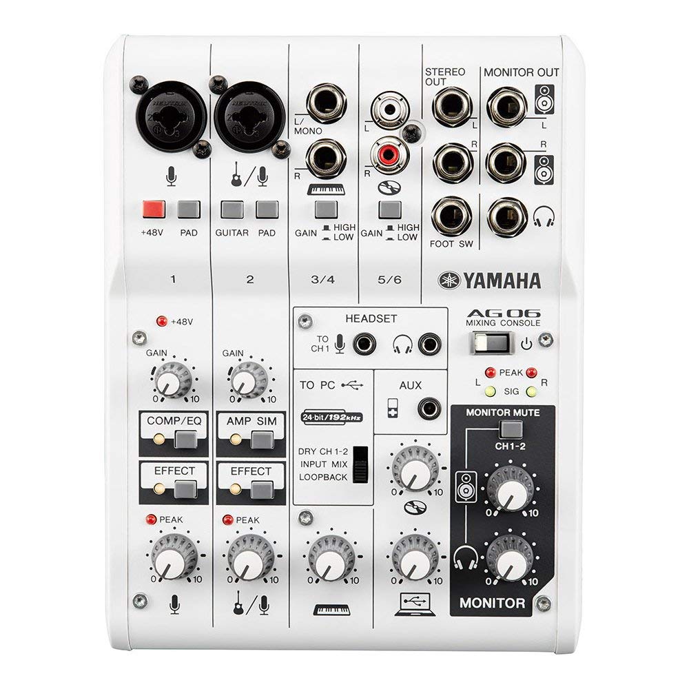 

YAMAHA Webcasting mixer audio interface 6 channels AG06 with convenient functions for Internet distribution Compatible with music production