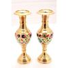 Pure Brass Flower Vase Set of Two (13 inch,Multicolor)