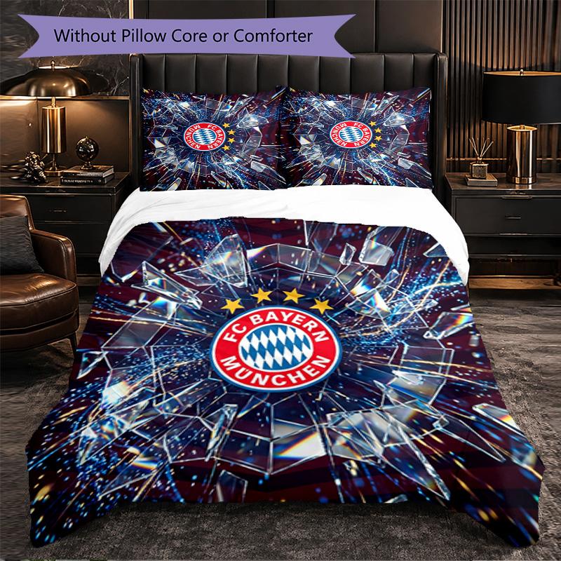 Set Biancheria da Letto Bayern Monaco Modello 3 Pezzi Morbida Copripiumino in Microfibra con Federe per Camera da Letto