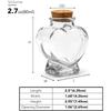 3 Stück herzförmige Glas-Gastgeschenke mit Korkdeckeln, 80 ml süße Gläser, kleine Glasflaschen für DIY-Bastelarbeiten Valentinstag