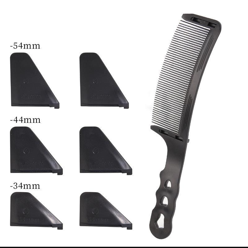 Barber Flat Top Haircut Comb Curved Hair Clipping Cutting Arced Comb Professional Hair Cutting Curved Positioning Comb