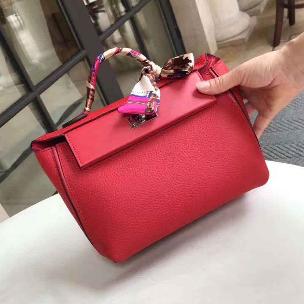 New Style 2424 Beef Roll Mini Top Layer Cowhide Soft Leather Bag Fashion Single Shoulder Handbag Womens Bag