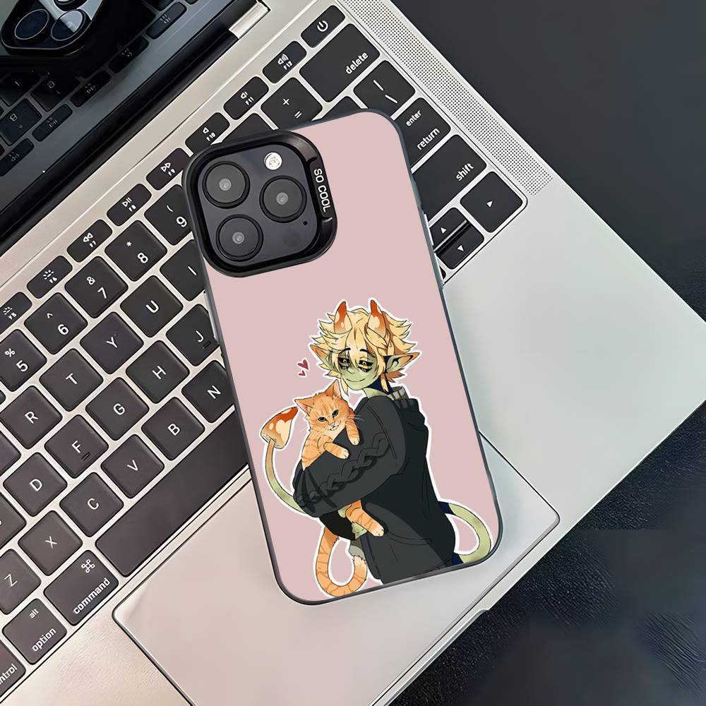 M-Mushroom Oasis Anime Phone Case For iPhone 17,16,15,14,13,12,11,Pro,Max,Plus,Black Matte Shockproof Cover