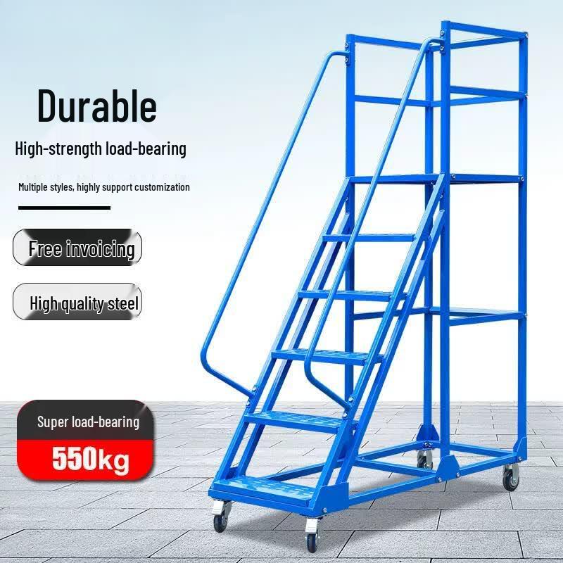 JINGGENG Heavy-Duty Mobile Working Platform Ladder