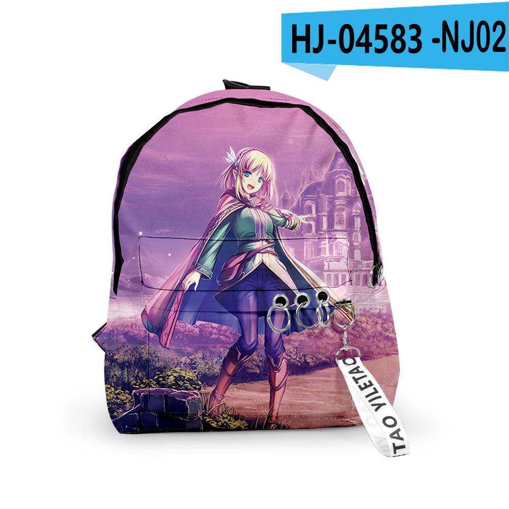 Classic Popular WORLD OF LEADALE Backpacks Boys/Girls School Bags 3D Print Keychains Oxford Waterproof Cute Small Backpacks