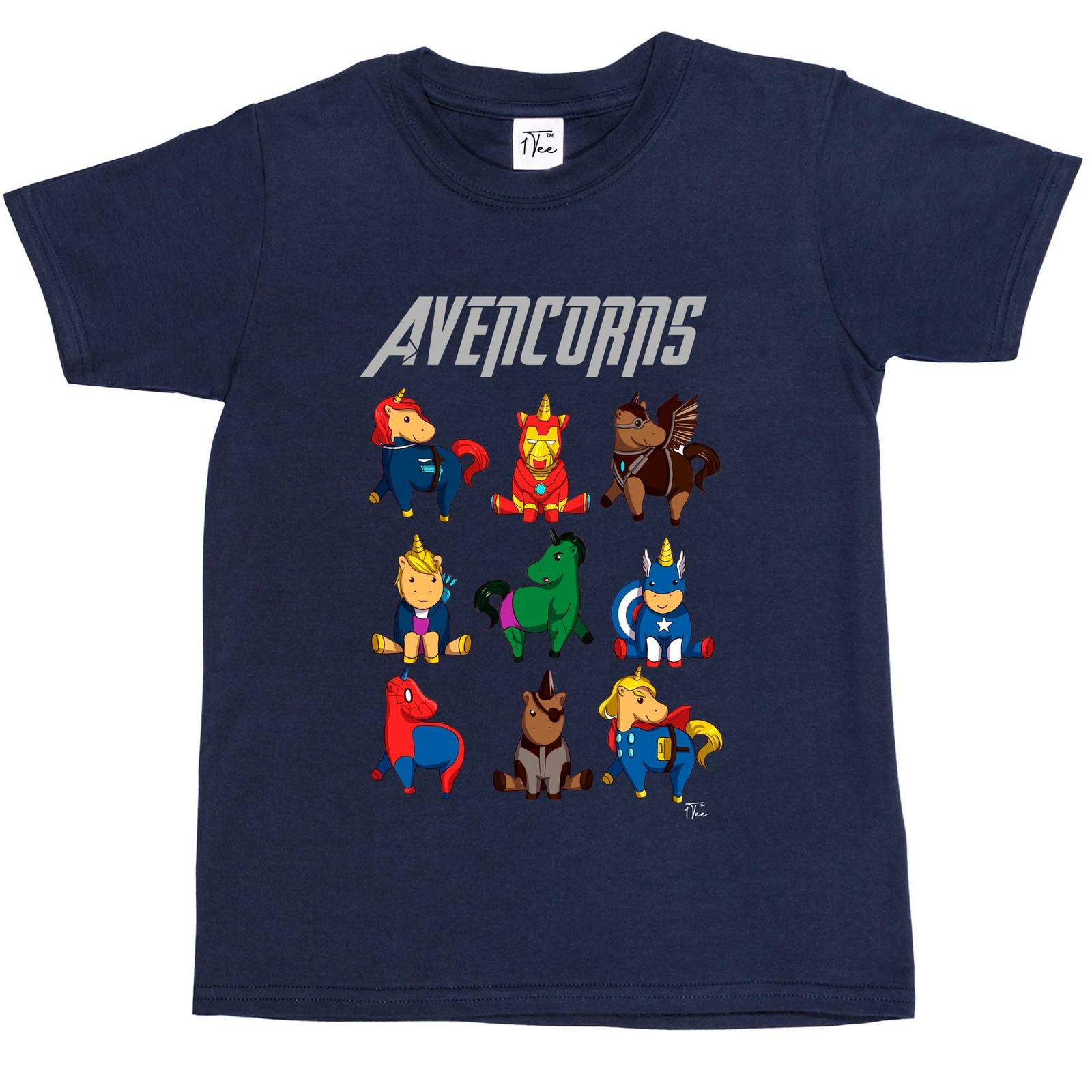 1Tee Kids Boys Avencorns Unicorn T-Shirt XL