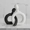 Creative Ceramic Figure Vase Couple Abstract Hollowed-out Flower Arrangement Ornaments Flower Vase Creative Display Home Decorat