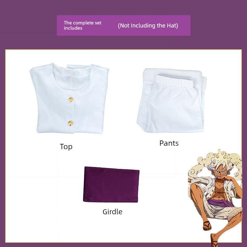 One Piece Luffy Cosplay Costume Wano Country Arc Sun God Nika Luffy New Outfit Cosplay Luffy Awakening Costume Luffy s New Outfit Without Hat S